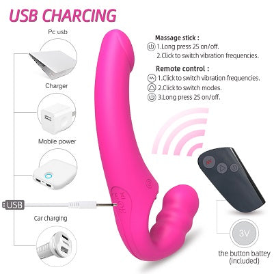 MK8806 Vibrating Strapless Strap On With Remote Controler