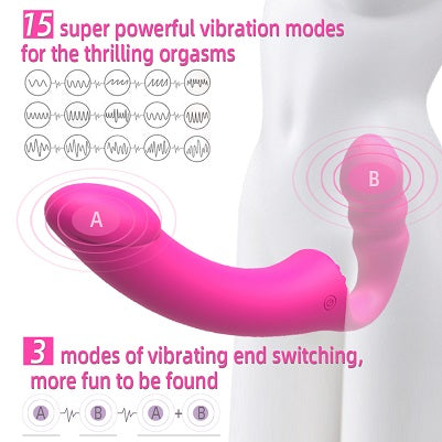 MK8806 Vibrating Strapless Strap On With Remote Controler