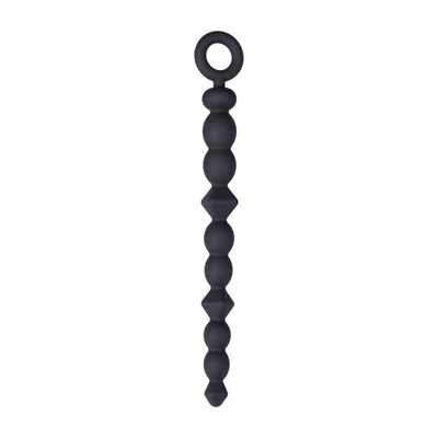 Black Ten Bulb Silicone Anal Beads