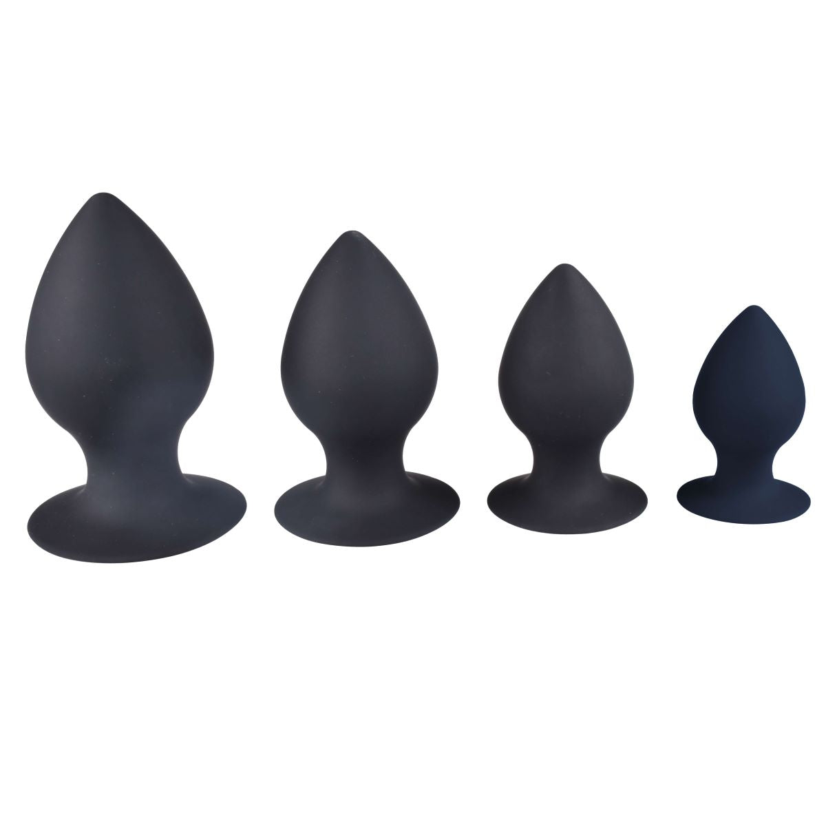 Black 4 Piece Anal Plug Set