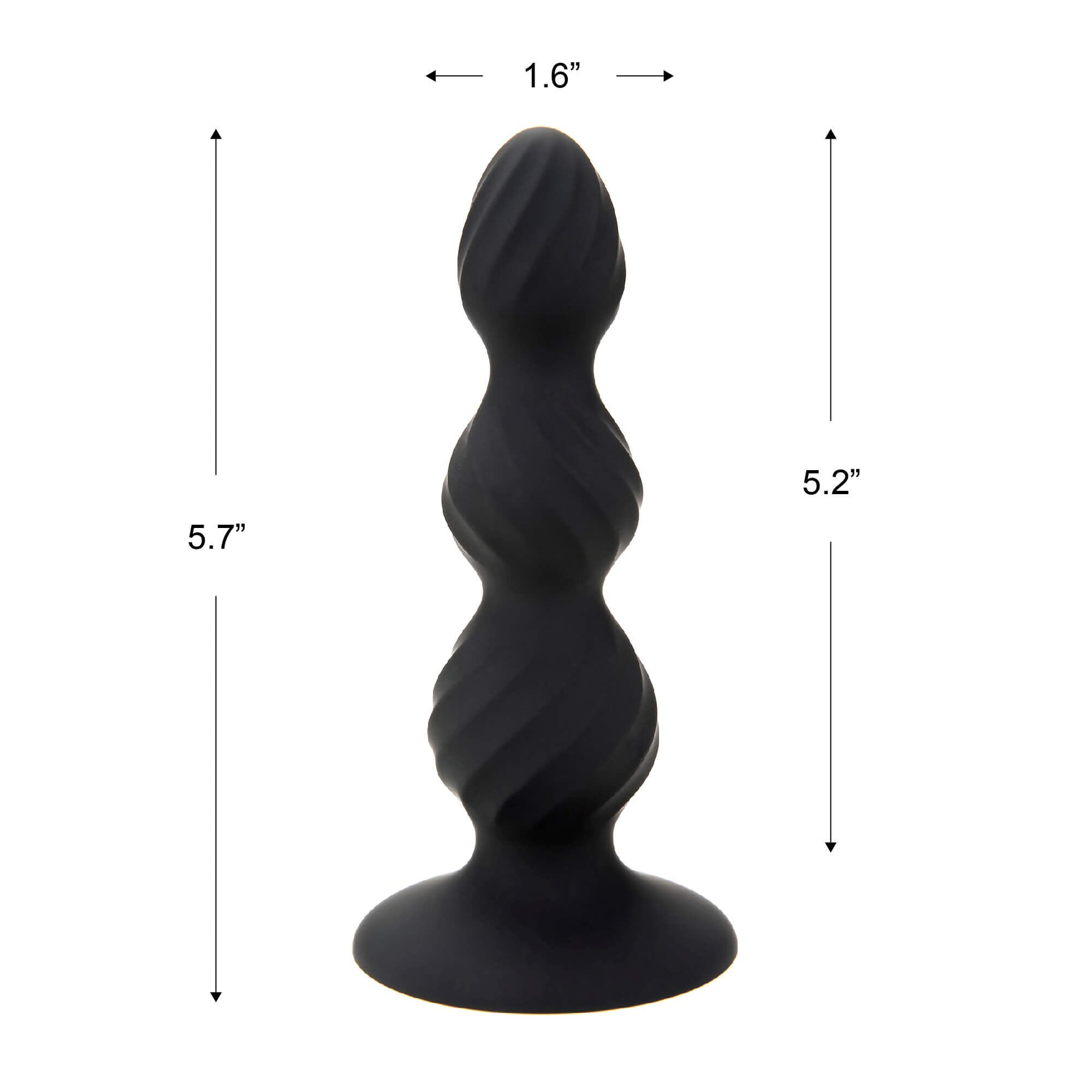 Black Three Bumbs Silicone Butt Plug