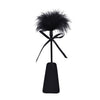 Leather SM Whip Paddle Feather Tickler Spanking Toy-Black