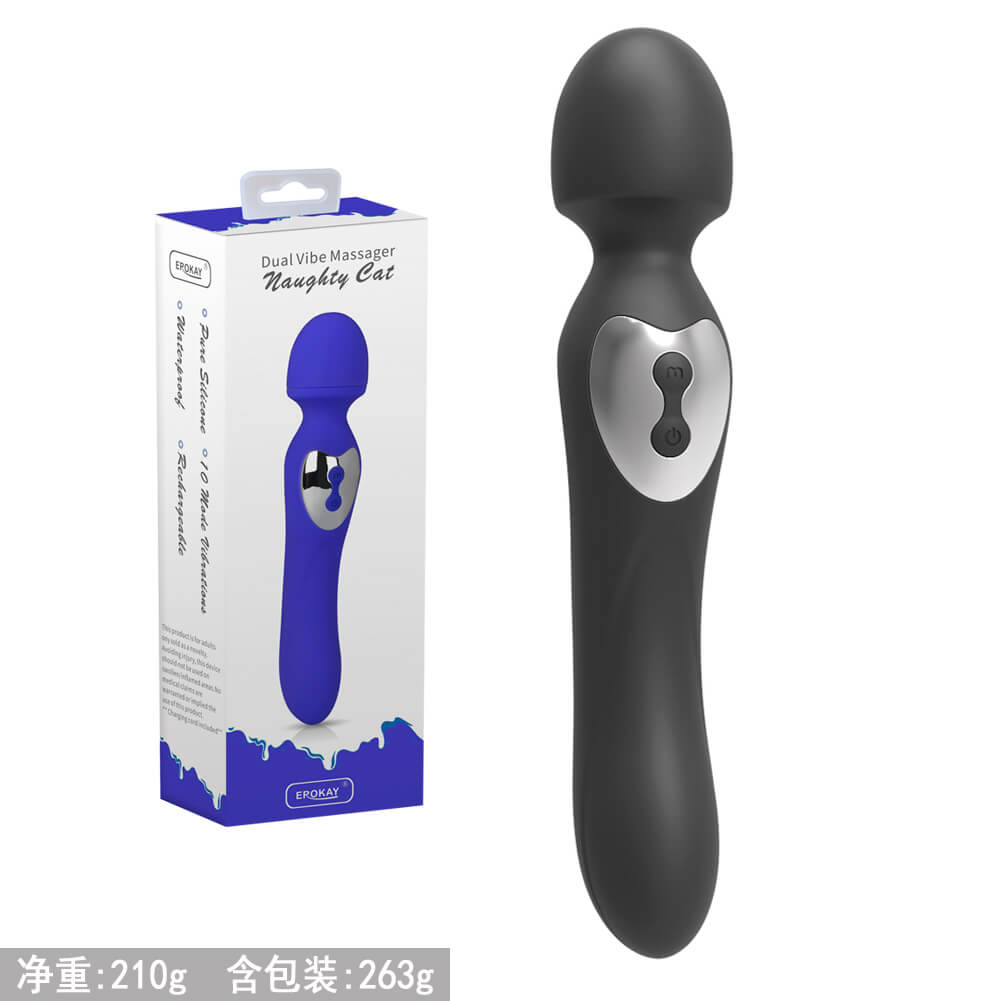 HEAVY HAMMER 10 FUNCTION RECHARGEABLE DUAL END VIBRATORS