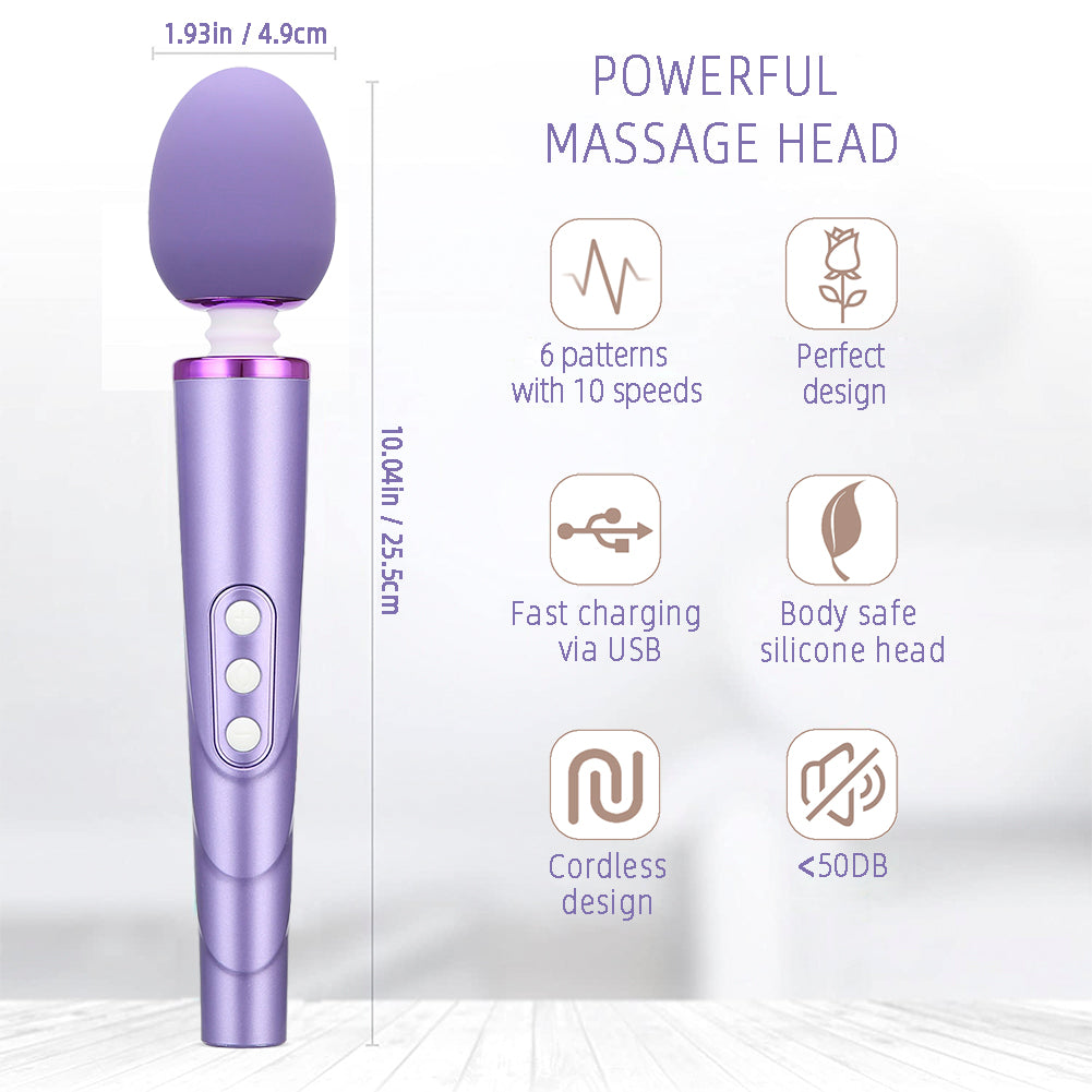MK5206 RECHARGEABLE MASSAGER LUXURY BODY WAND GOLD MICROPHONE