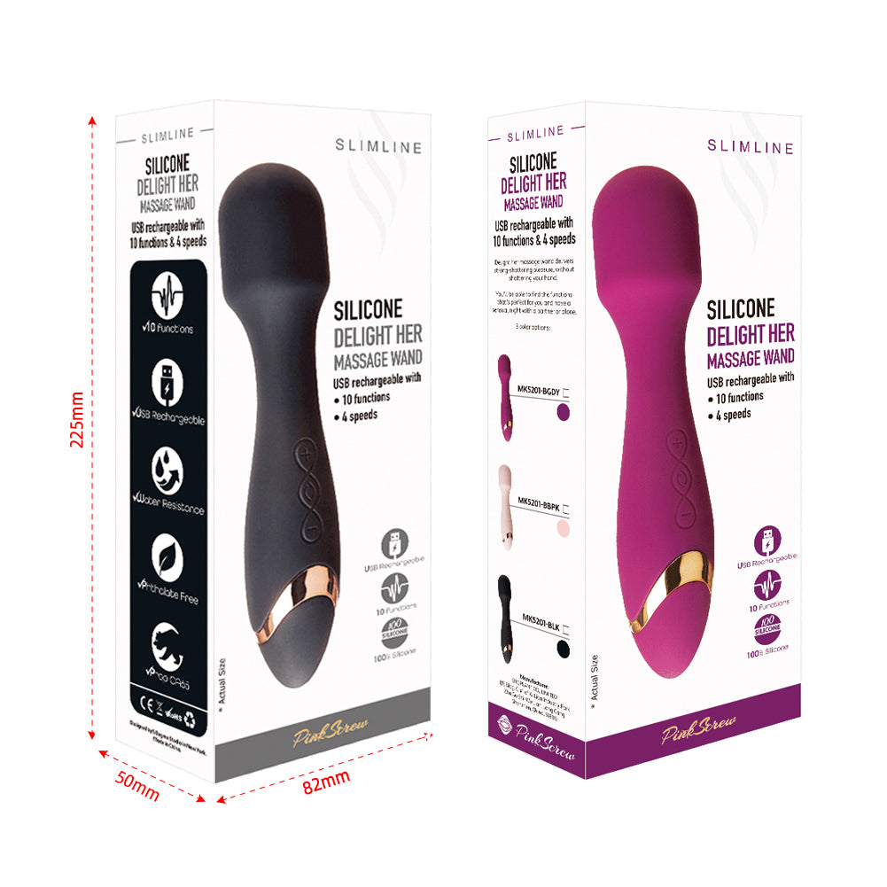 MK5201 DELIGHT HER MASSAGE WAND SILICONE VIBRATOR