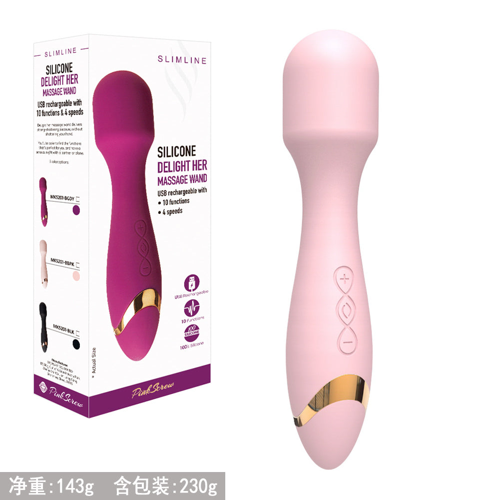 MK5201 DELIGHT HER MASSAGE WAND SILICONE VIBRATOR