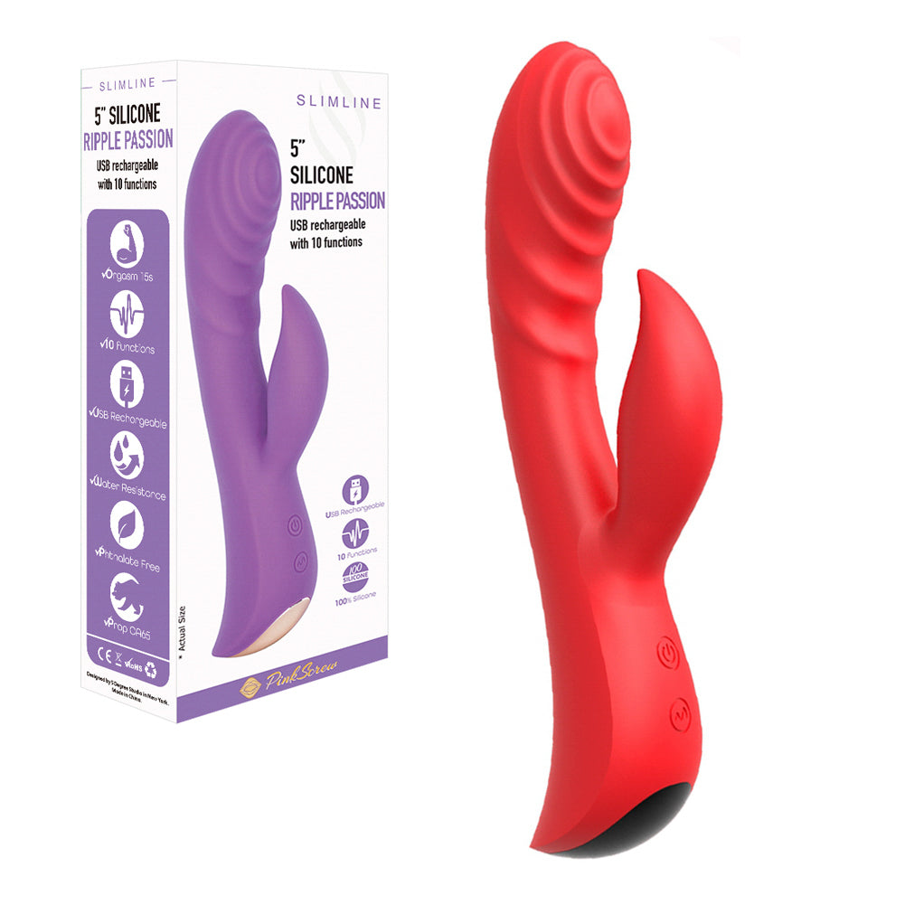 MK8604 RIPPLE PASSION SLIMLINE RABBIT VIBRATOR