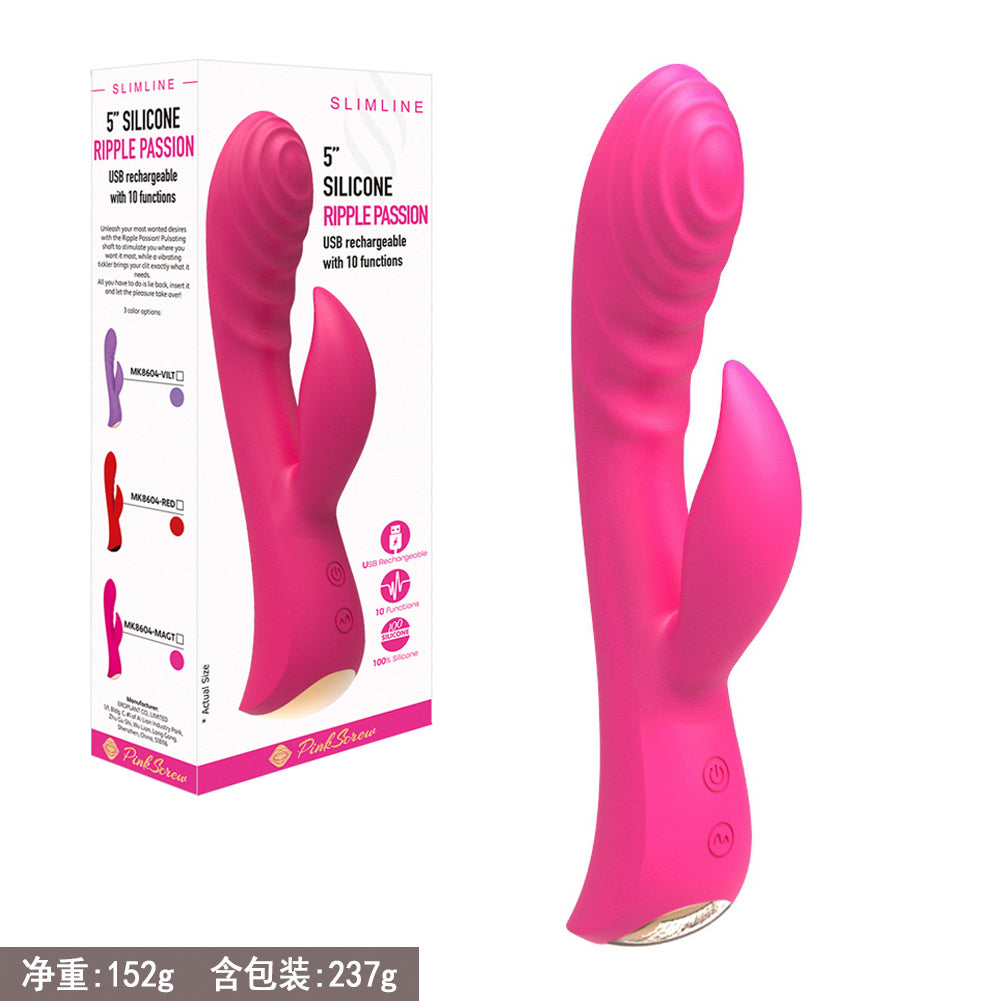 MK8604 RIPPLE PASSION SLIMLINE RABBIT VIBRATOR