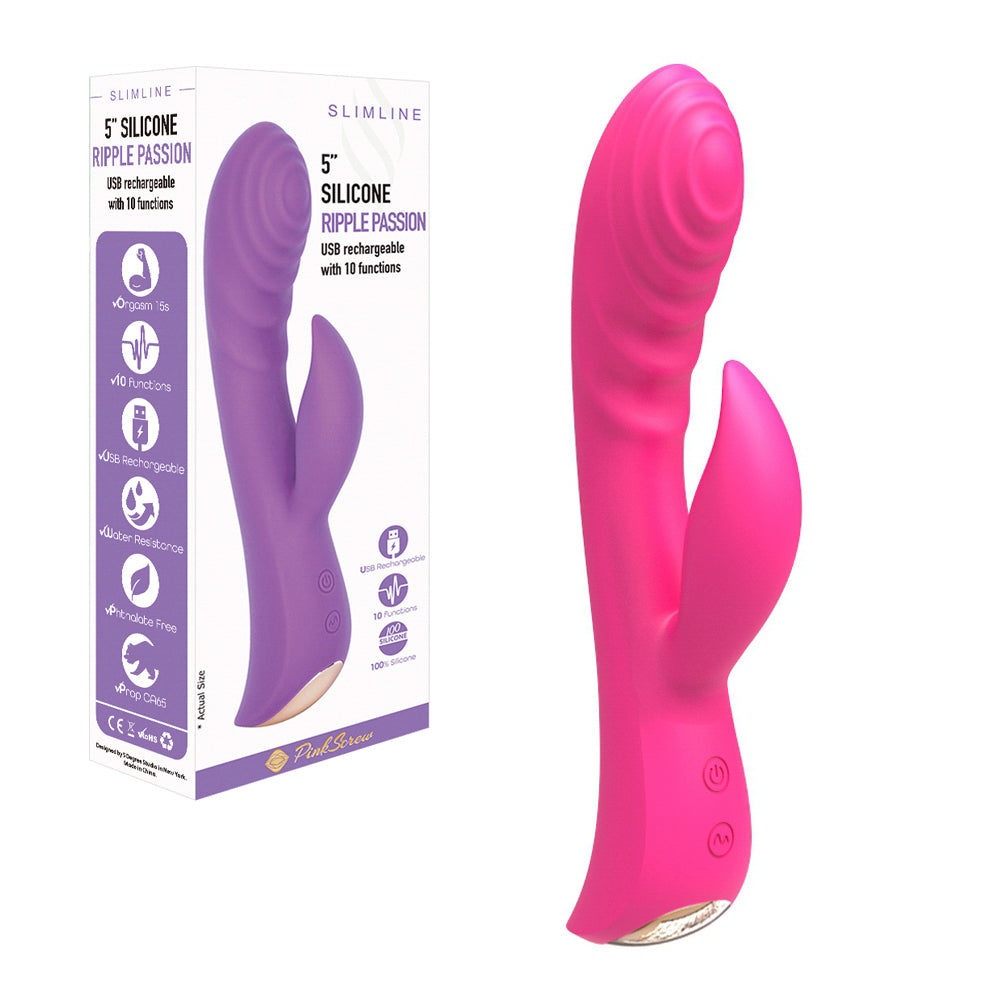 MK8604 RIPPLE PASSION SLIMLINE RABBIT VIBRATOR