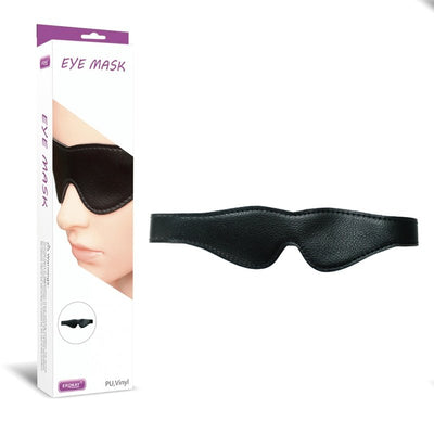 BLACK LEATHER EYE MASK