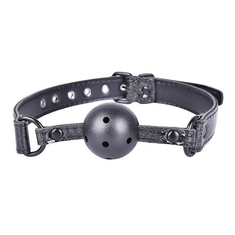 BLACK SPARKLE  BALL GAG