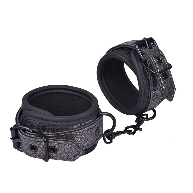 GREY LUXE ANKLE CUFFS BDSM BONDAGE MANUFACTURER EROKAY